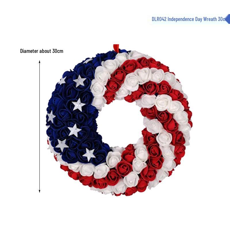 USA Independence Day 2026 Decorative Wreath Props DLR042 Independence Day Wreath 30cm как
