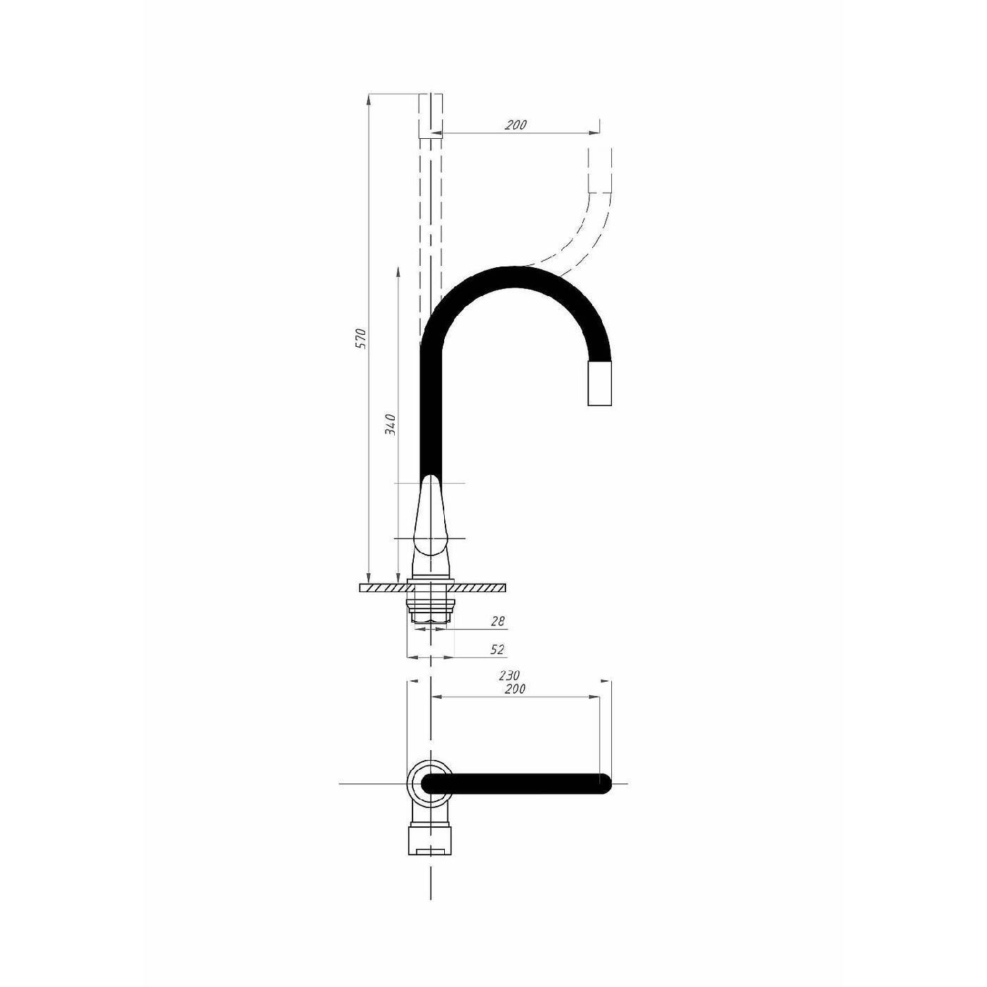 

Kitchen Faucet Fauzt Fzs-822-bl101