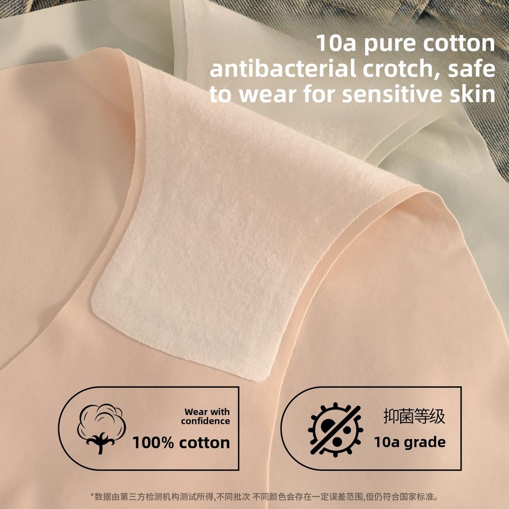 Women's New Summer Cotton Anti-bacterial Crotch No Mark Ice Silk High Split No Hip Briefs