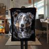 Black Australian Shepherd,pattern Flannel Blanket, High quality Comfortable for All Seasons, Home Decor, Warmth and Comfort, Perfect for Gifts.