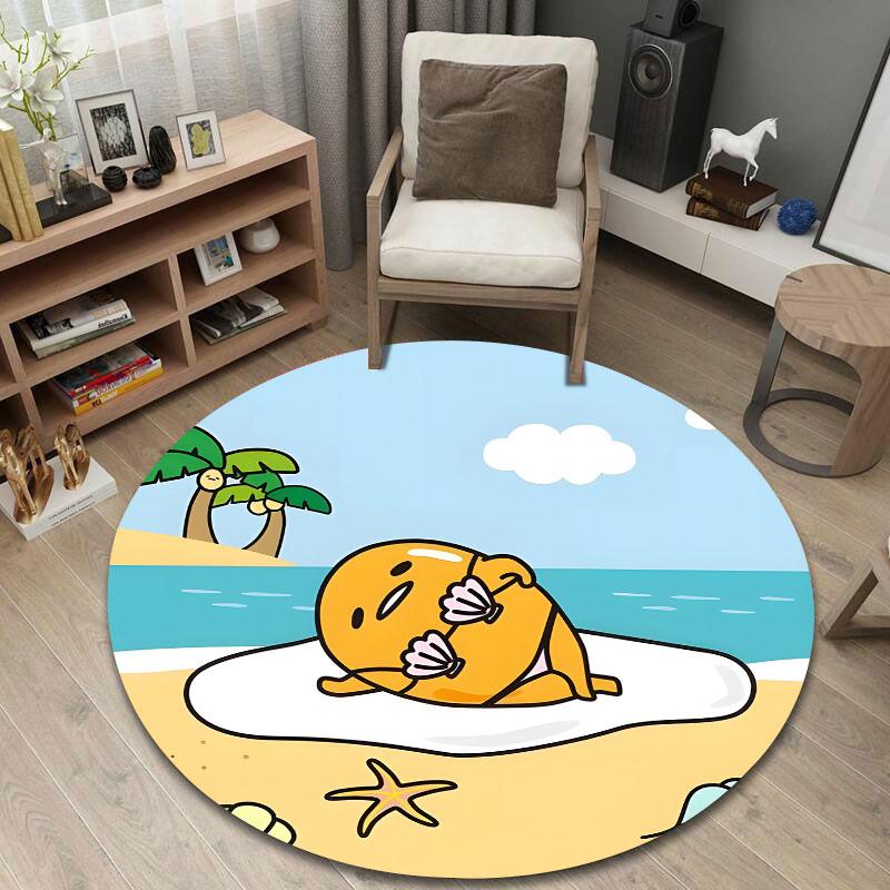 Elegant Round Forest Multicolor Area Rug, Non-Slip Floor Mat for Kitchen