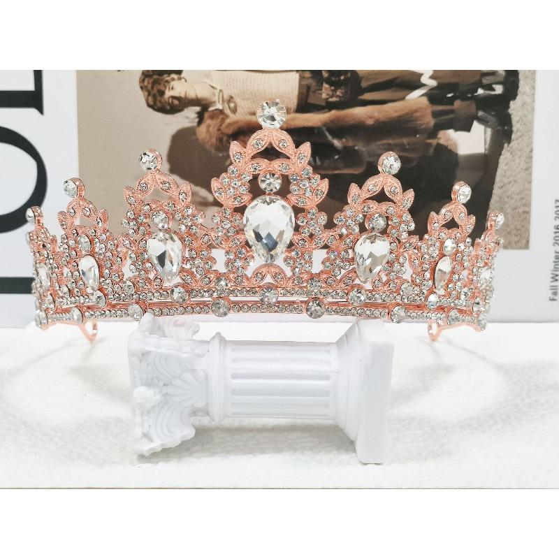 Bridal Crown Tiara Birthday Party Alloy Hairband Rhinestone Queen Hair Accessories Wedding Clothing Crown