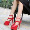 Sexy Super High Heel Sandals Big Size For Dancer Crossdresser Nightclub Pole Dance Elegant European Women Shoes  WZ-B14-80