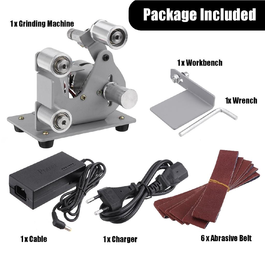 Electric belt grinder Belt Sander DIY Polishing Grinding Machine Mini Cutter Edges Sharpener Belt Head Sander DC12~24V