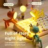 Cartoon Night Light Dětská lampa Mini Deer LED Stolní lampy Roztomilé DIY přenosné s nastavitelným telefonem