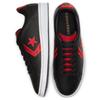 Converse Cons Pro Leather Vintage Colour-Blocking Casual Abrasion Resistant Low-Top Board Shoes Unisex Styles Black, Red and White