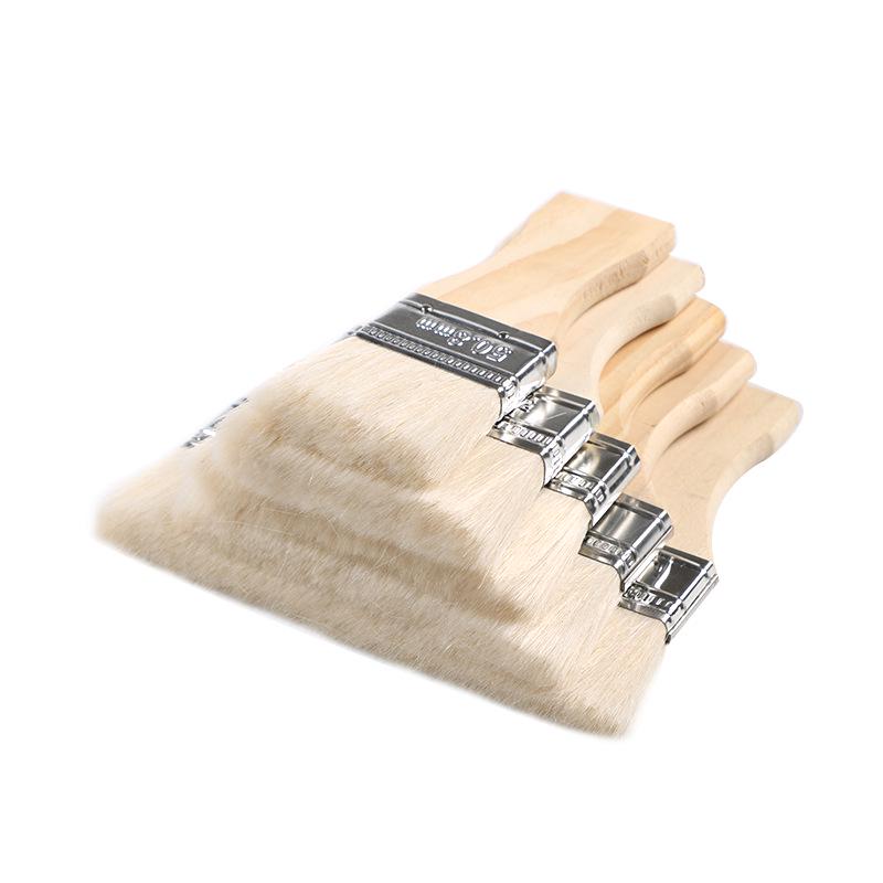 I-Shaped Short-Handled Wool Paint Brush - 4/5/6 Inch, High-Quality, Wooden Handle, Non-Shedding, Free Shipping