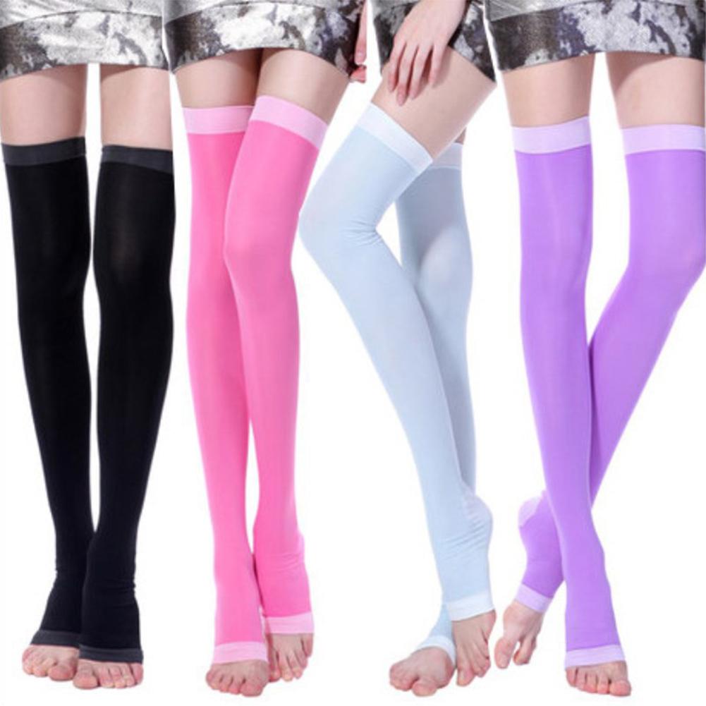 

1 пара носков для коррекции фигуры Stovepipe Socks Sleep Stovepipe Socks Shaper Long Compression Socks Weight Loss Socks фиолетовый