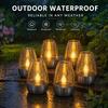 Easy Install Solar Light Candle Light LED Light Stainless Steel Night Light Warm Light Intelligent Tea Light Halloween