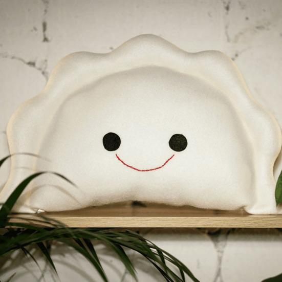 Dumpling Shape Plush Toy Cute Decorative Pillow Soft Stuffed Doll High-Elastic PP Cotton Toy Small Plush Cushion for Kids