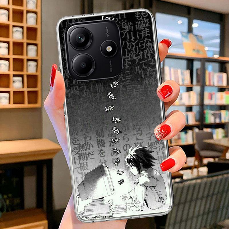 N-Note D-Death L Lawliet Phone Case For Xiaomi Redmi Note 15 14 13 12 11 10 Pro Plus 14S 12S 11S 11T 11E 10S Soft Fundas Shell R