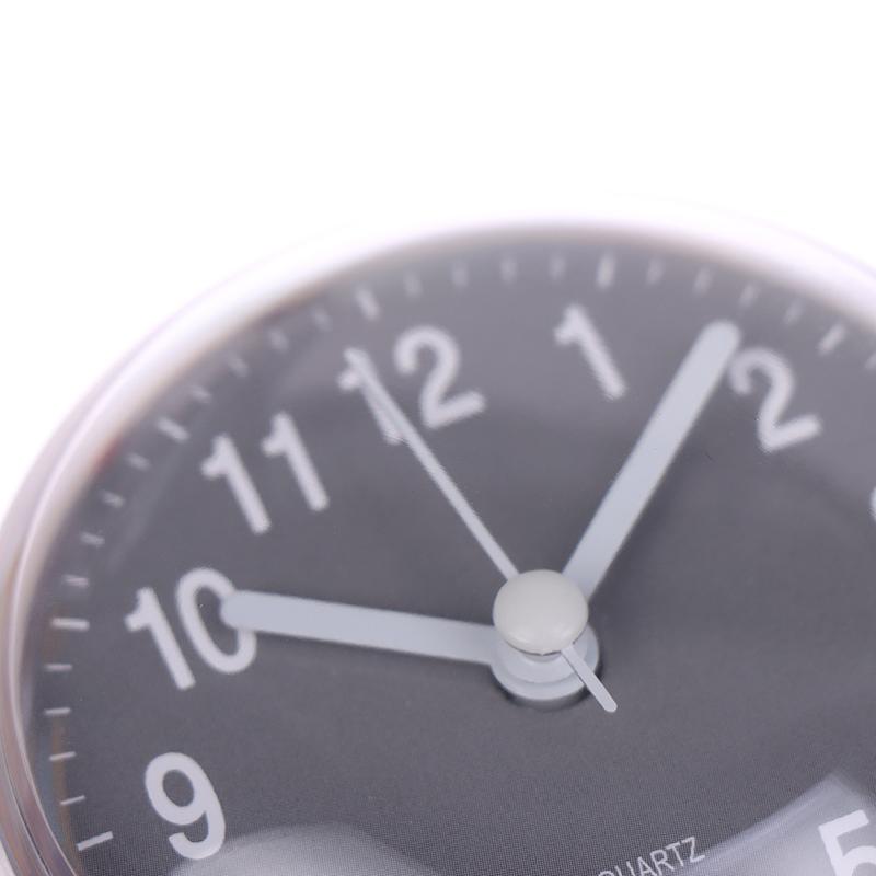 Mini Saugfuß Wanduhr Badezimmer Beschlagsfrei Wasserdicht Küche Toilette Quarz-Uhr