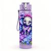 1PC Koala Purple Floral Watercolor Print 750ml Color Plastic Sports Water Bottle Leakproof Flip Straw Lid Suitable for Sports Office Home Use