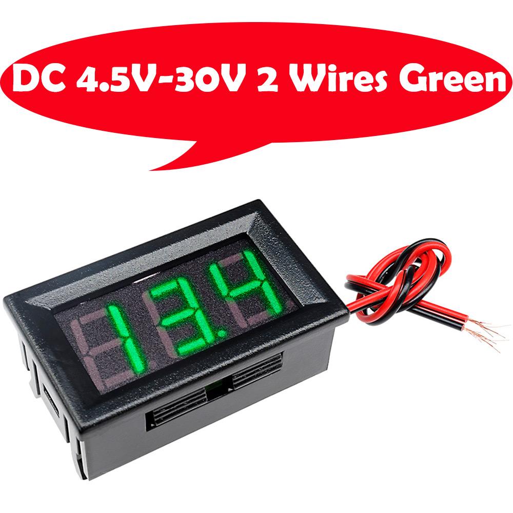 Mini LED Digital Display Voltmeter Detector DC 0-30V / DC 4.5 -30V / AC 70 -500V Voltage Monitor Tester Gauge for Motorcycle Car
