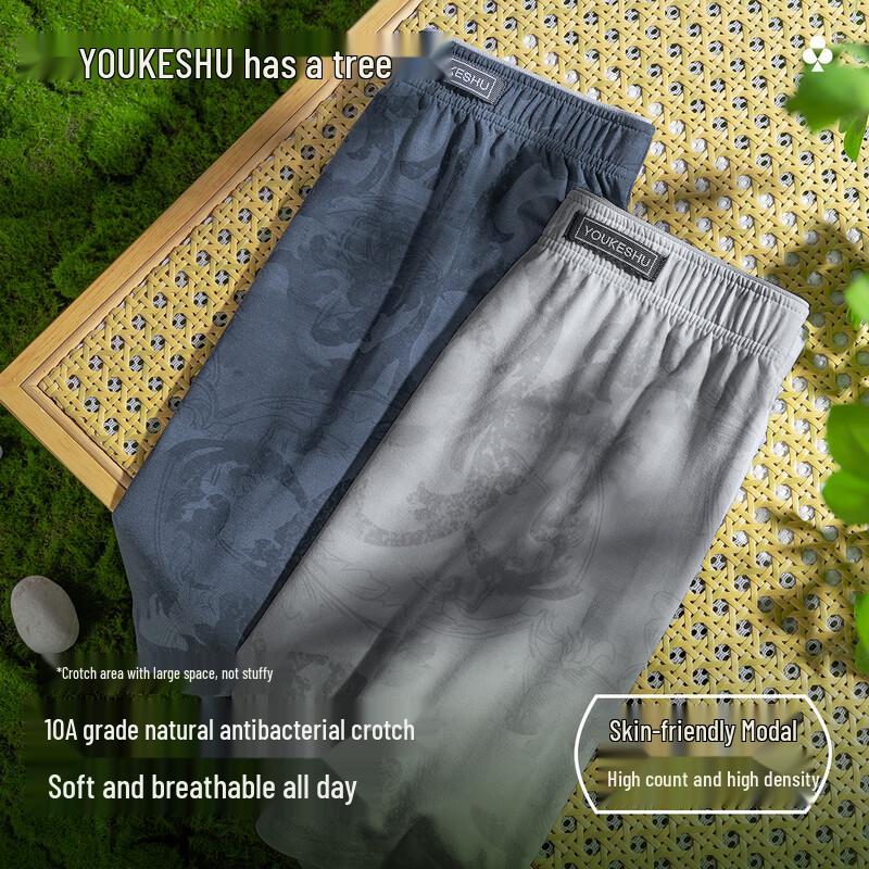 

YOUKESHU Мужские модальные антибактериальные боксеры-слипы (2-Pack) XL