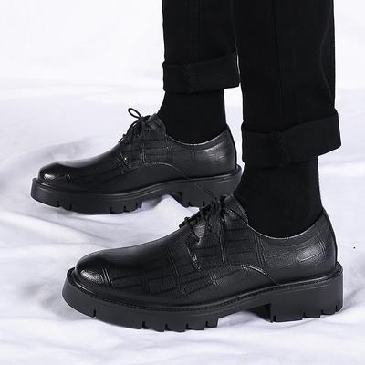 Men's Shoes Lace Up Black Leather Formal Shoes Men Outdoor Oxfords Male Wedding Party Office Business Shoe Man Footwear