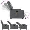 Massage Recliner with Rising Aid Grey Faux Leather