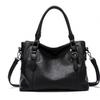 Large Capacity Tote Bag Retro Designer Women Handbags Soft Pu Leather Multi-Pocket Casual Ladies Shoulder Crossbody Bag