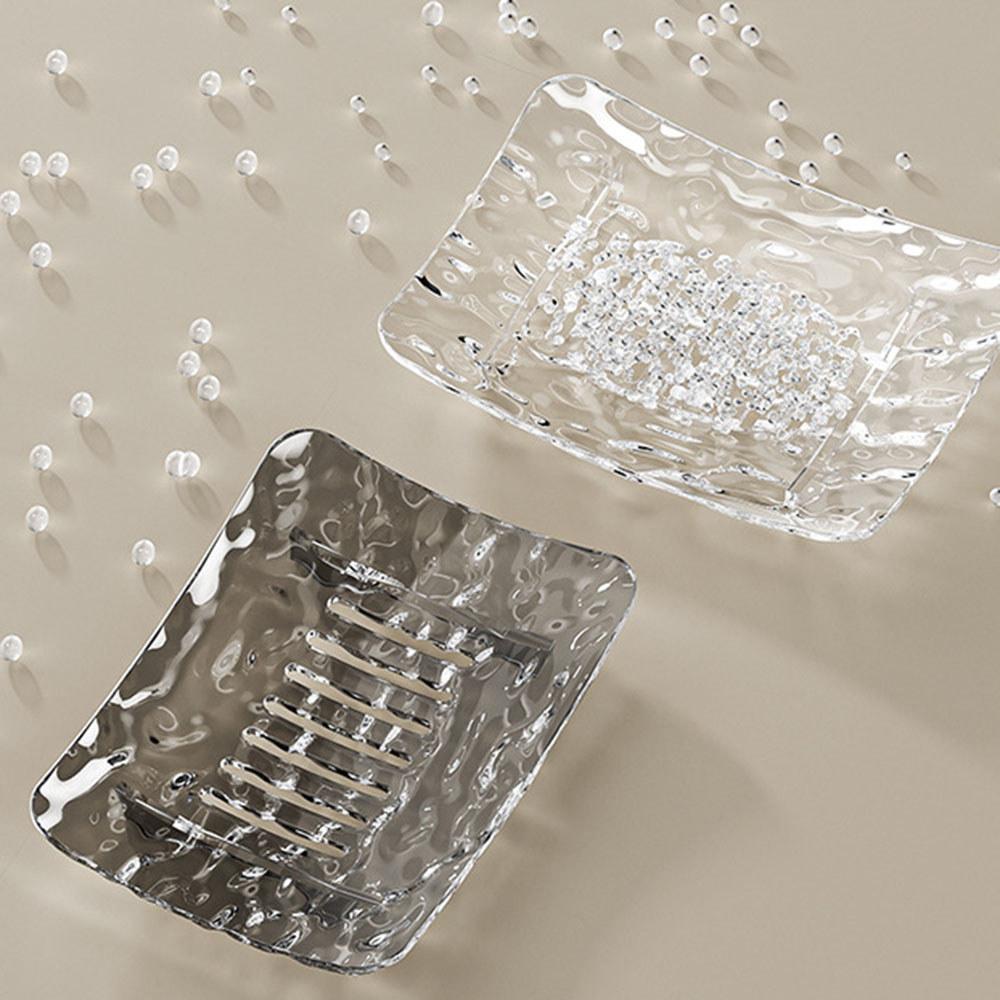 Luxury Modern Soap Dish with Drainage Design Elegant Bathroom Organizer Single Layer Soap Holder