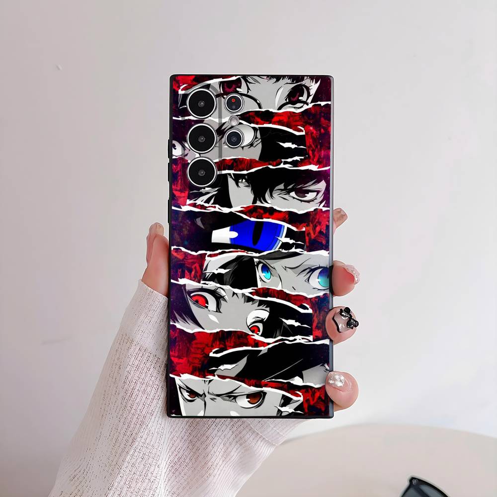 P-Persona 5 COOL Anime Phone Case for Samsung S Series S21 S22 S23 S24 S25 FE Plus Ultra TPU Soft To Skin-friendly Case