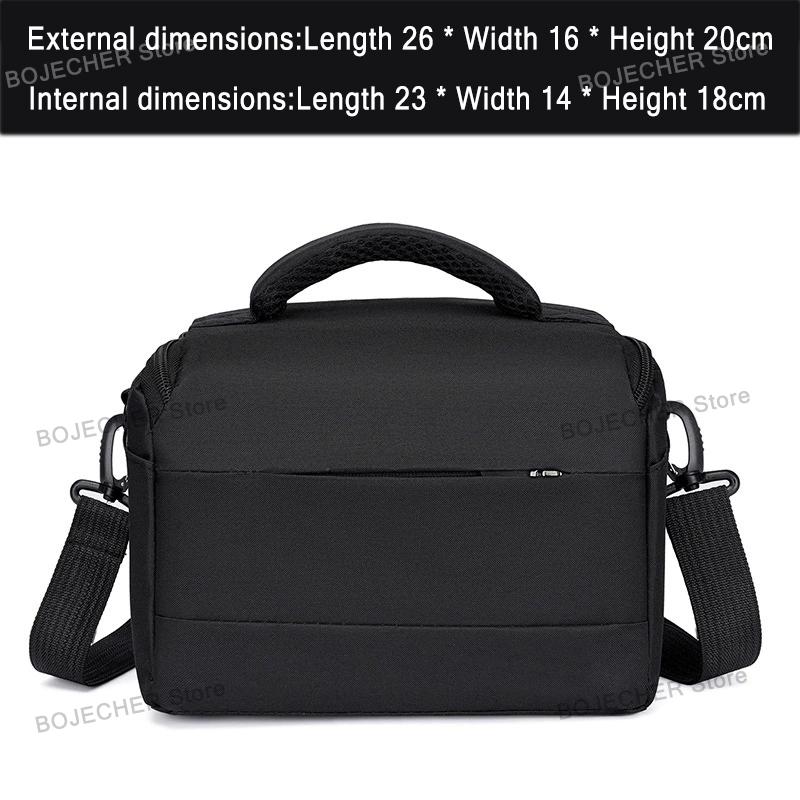 

DSLR Camera Bag Portable Nylon Shoulder Bag Waterproof Camera Case Protective Handbag For Sony Nikon Canon Panasonic Fuji Camera чёрный