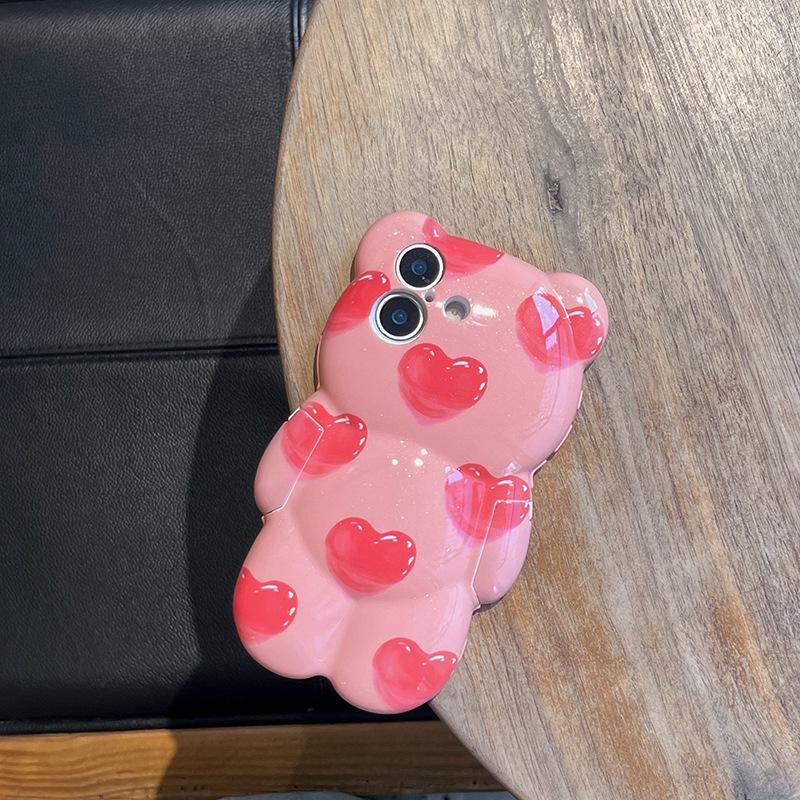 3D Cute Cartoon Little Pig iPhone 17 Pro Max Anti-drop Case, Compatible with iPhone 14-16, Pink