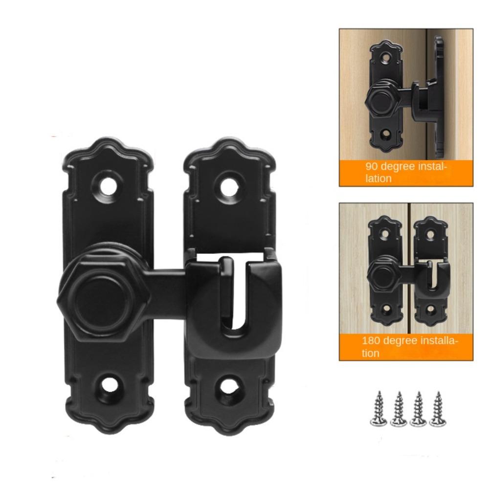 Anti-theft Door Hasp 90 180 Degree Door Bolts Sturdy Door Buckle  Kitchen Bedroom Bathroom