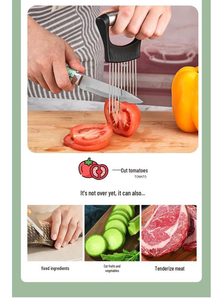 304 Stainless Steel Onion Holder & Meat Tenderizer Needle