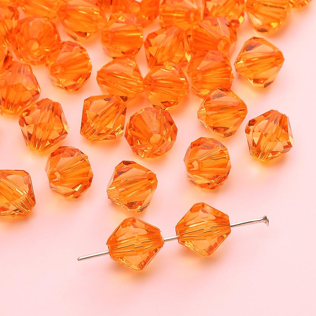 Handmade Beads Diamond-shaped Faceted Beads Acrylic Transparent Irregular Faceted Round Beads Beads DIY Bracelet Cell Phone Chain Jewelry Loose Beads