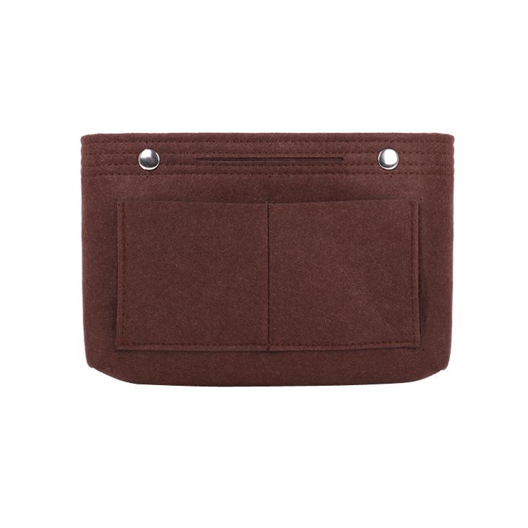Large Capacity Felt Makeup Bag: Multifunctional Women's Travel Organizer with Snap Closure