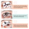 Wimpernzange mit Wimpernkamm, Professionelle Wimpernzange, Make-Up-Tool, Lash Curler, Inkl. zusätzlichem Gummi-Ersatzpad