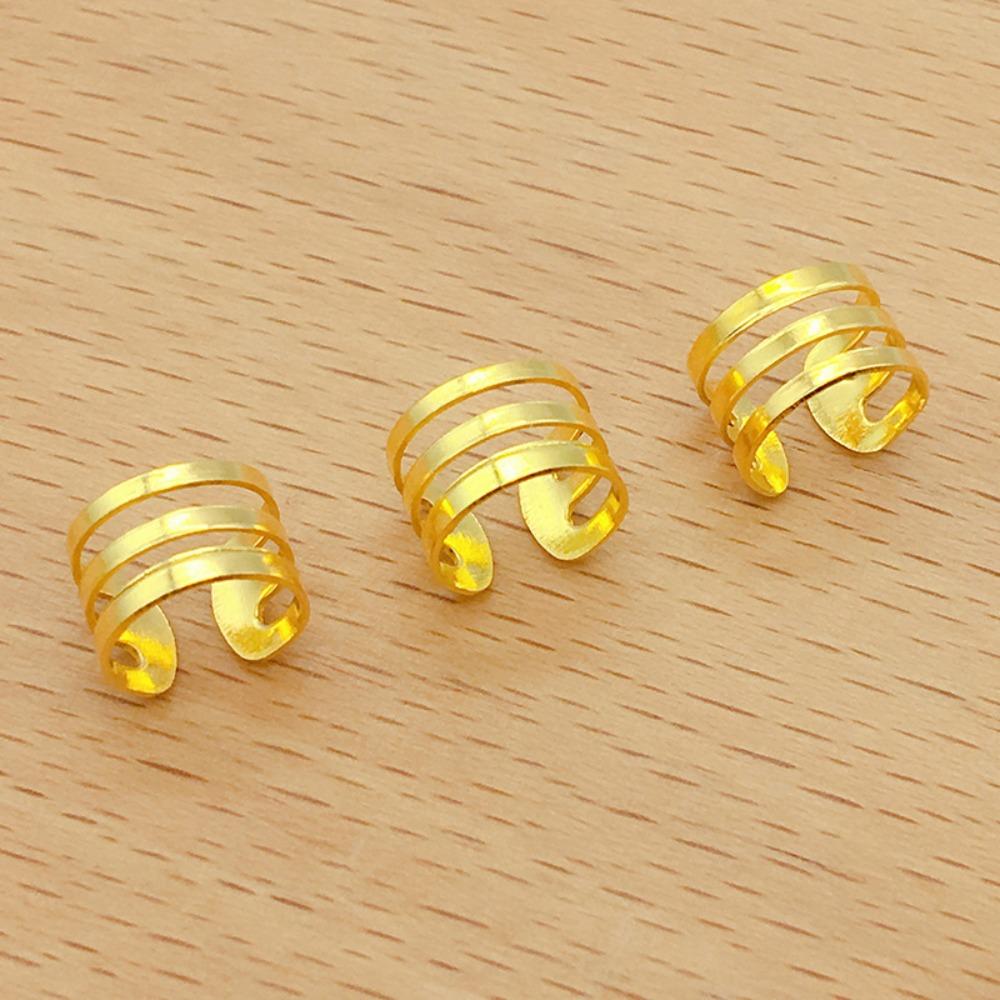 50pcs Charm Hair Braid Tubes Gold Hair Rings Hair Cuffs Clips Dreadlocks Beads African