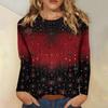 Women's Long Sleeve Halloween Printed Crewneck T-Shirt - Casual Fashion Top for