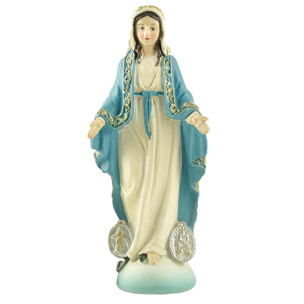 Dame der Wunderbaren Medaille Unsere Liebe Frau von der Gnade Katholische Jungfrau Maria Jungfrau Maria Statuen Katholisches Geschenk Harz Jungfrau Maria Statue
