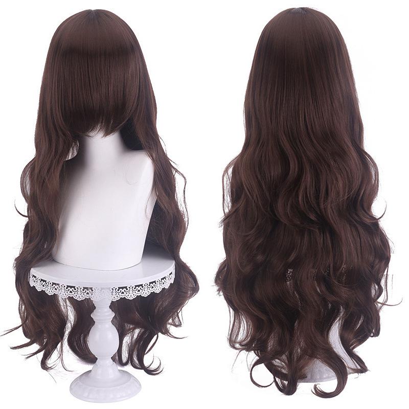 Cospay 80cm Lange Lockige Perücke - Hochwertiges Dickes Universalmodell für Damen