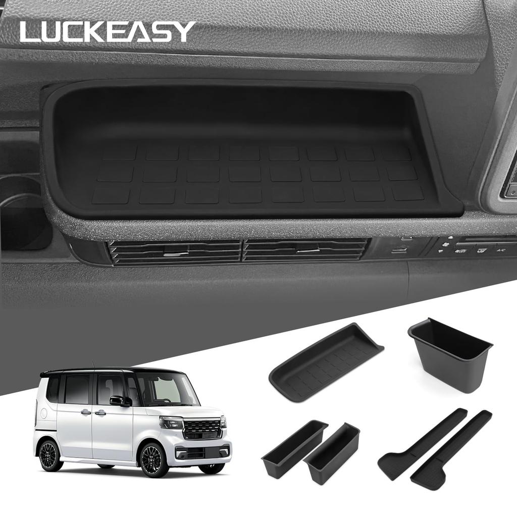for Honda N-BOX JF5 JF6 Car Center Console Storage Box/Copilot Storage Pad/Door Handle Storage Box Tray Interior Accessories 6pc