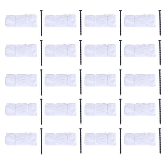 Imitation Stone Garden Fence Garden Landscaping Edging Border Panel Decorative Plastic Retaining Border with Stake for Flower Bed Path Lawn Outdoor