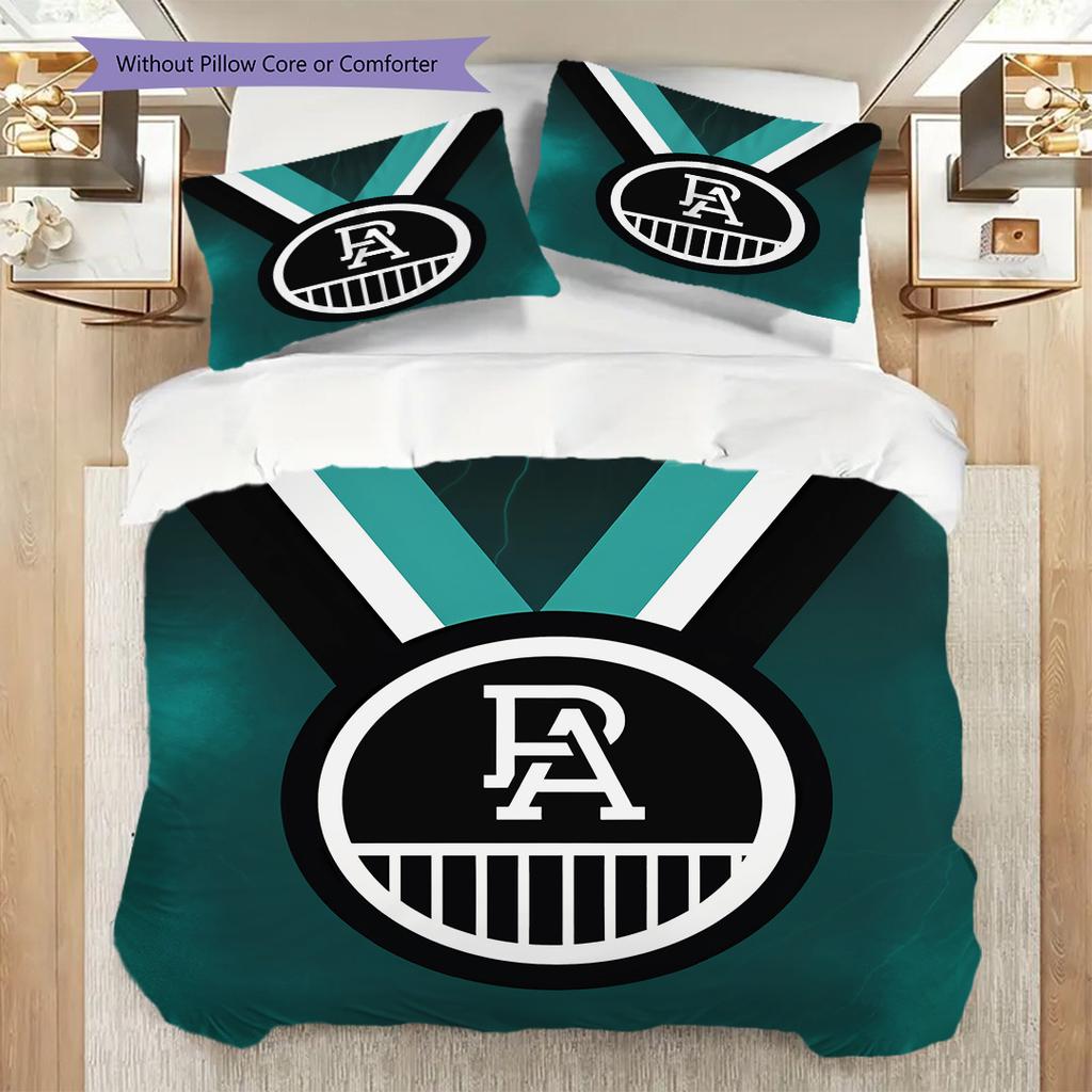 Set Copripiumino Trapuntato Port Adelaide Federa Decorazione per la Casa Regalo di Compleanno (1 * copripiumino + 2 * federa, senza nucleo)