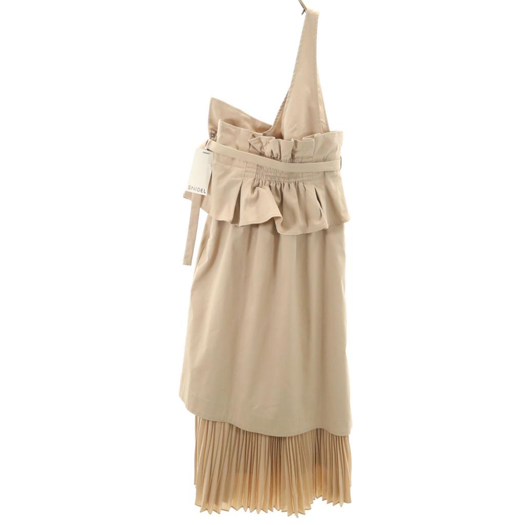 SNIDEL unused Long length Trench Pleated skirt beige Tagged Women Used