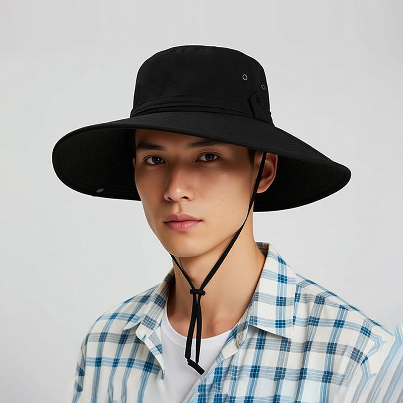 Summer Outdoor Mountaineering Hat Big Brim Travel Fisherman Hat Sun Protection and Sunshade Fishing Hat