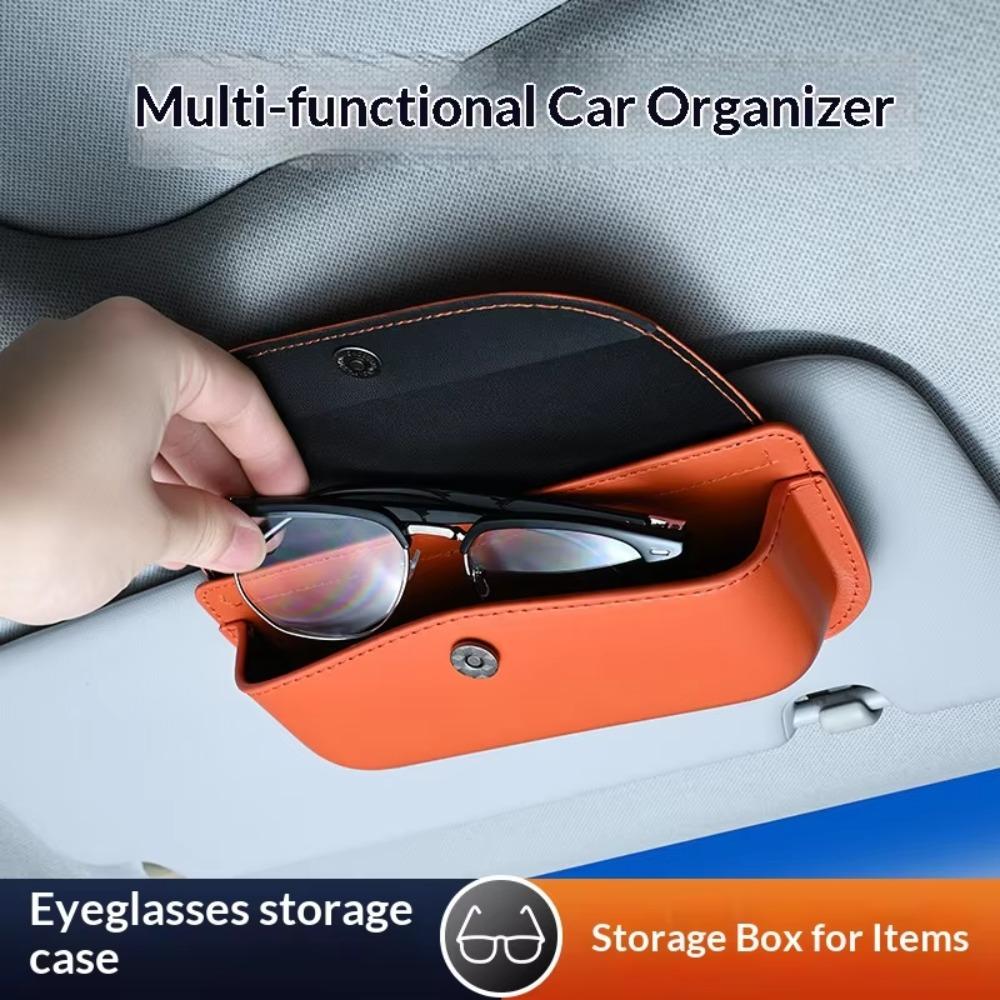 Multi-functional Car Sun Visor Organizer Easy To Install Vehicle Glasses Holder Truck