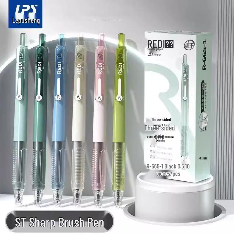 LeWei 665 Triple-Grip 0.5mm Quick-Dry Carbon Black Pen for Writing & Problem Solving 0.5mm