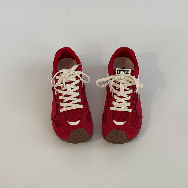 Retro lightweight thick-soled inner height-increasing running shoes women's summer new round head versatile shoes tide