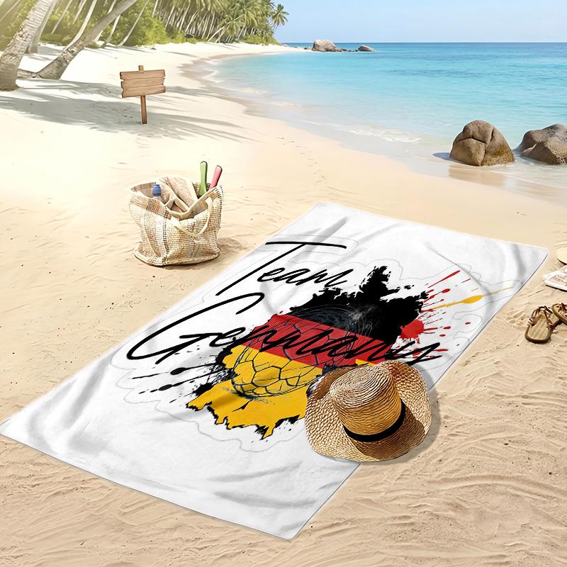 Germany National Football Team Printed Beach Towel Quick Dry Soft TowelPortable Large Rectangular Beach Blanket for Travel Swimming Pool