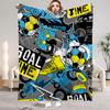 1pc Flannel Blankets Colorful Football Printed Quality Soft Warm Throw Blanket Winter for Kids Boys Couch Bed Fluffy Bedspread