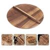 Universal Wooden Lid for Frying Pan with Handle Kitchen Accessory