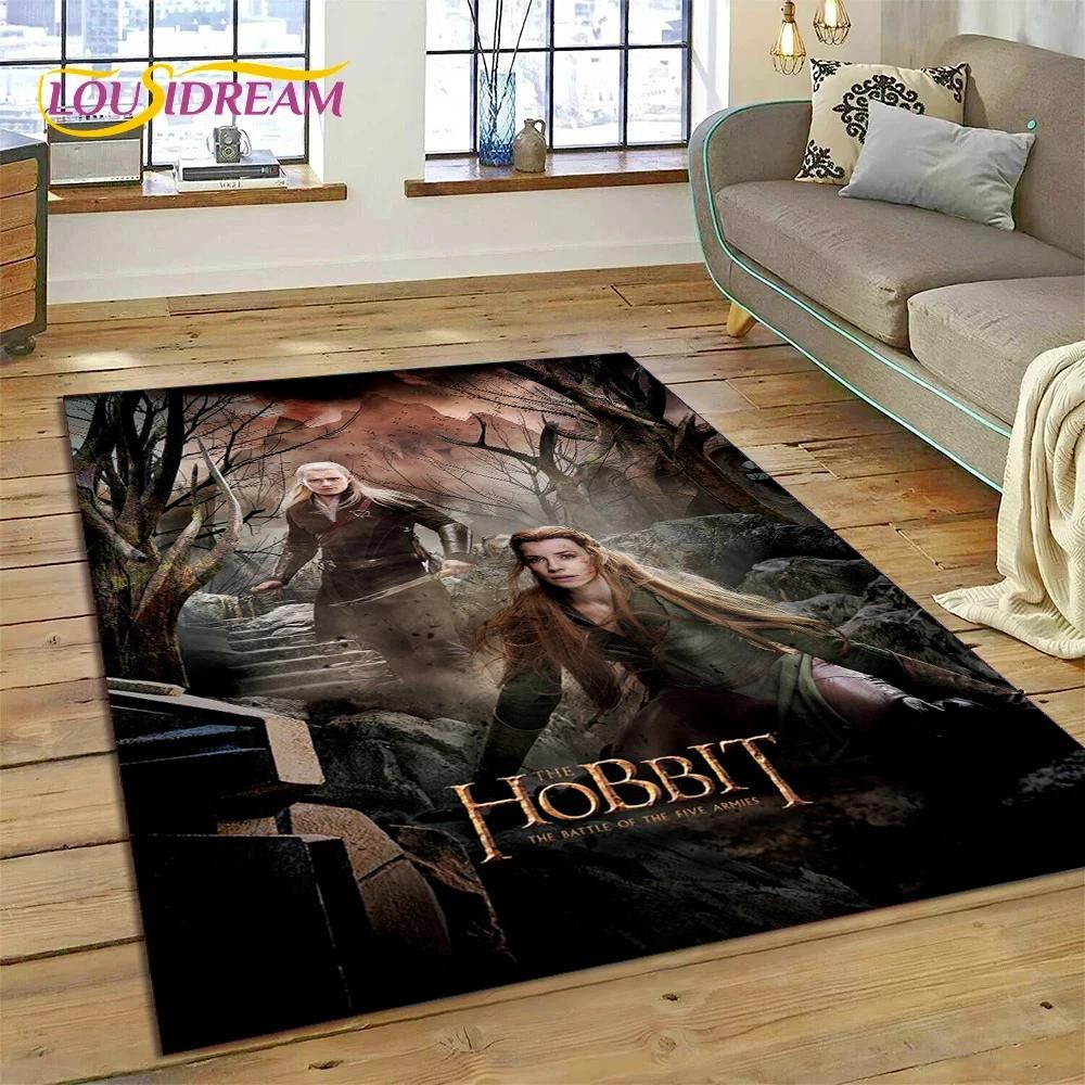 L-Lord of The Rings H-Hobbit Movie Carpet Rug for Bedroom Living Room Home Sofa Decoration,Children Game Large Decor Floor Mat