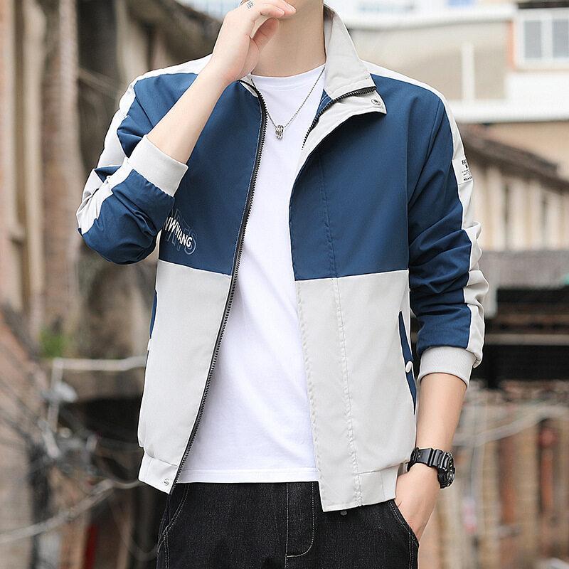 Frühlings- und Herbstmode für Herren, lässige, lockere Slim-Kragen-Jacke