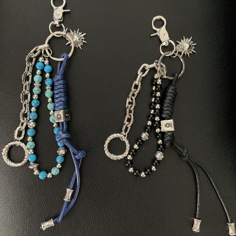 Punk-Stil Kurze Kette Schlüsselanhänger Taillen-Hängedekoration Einfacher Schlüsselanhänger Hängendes Ornament Handtaschen-Anhänger