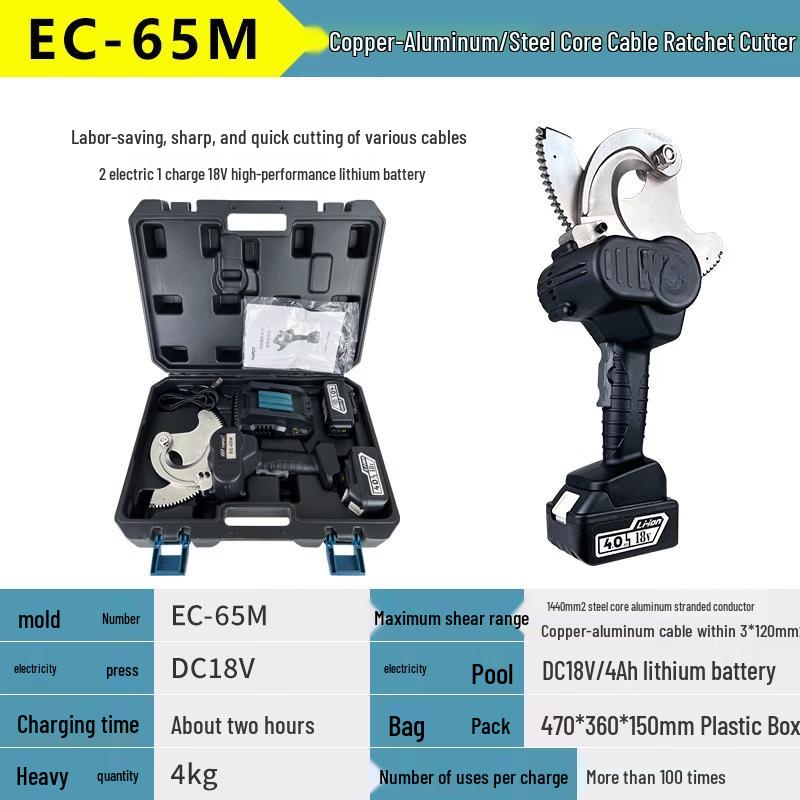 SHEYUE Cordless Ratchet Electric Cable Cutter CN plug (adapter included)
